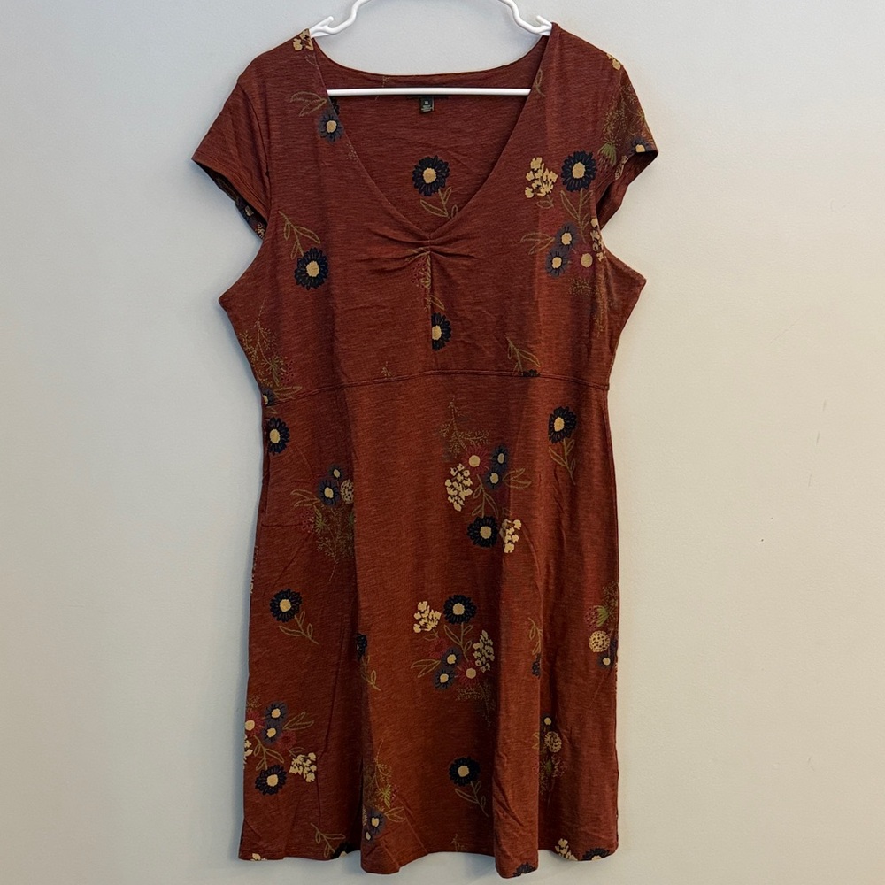 Toad&Co Rust Floral Mini Dress